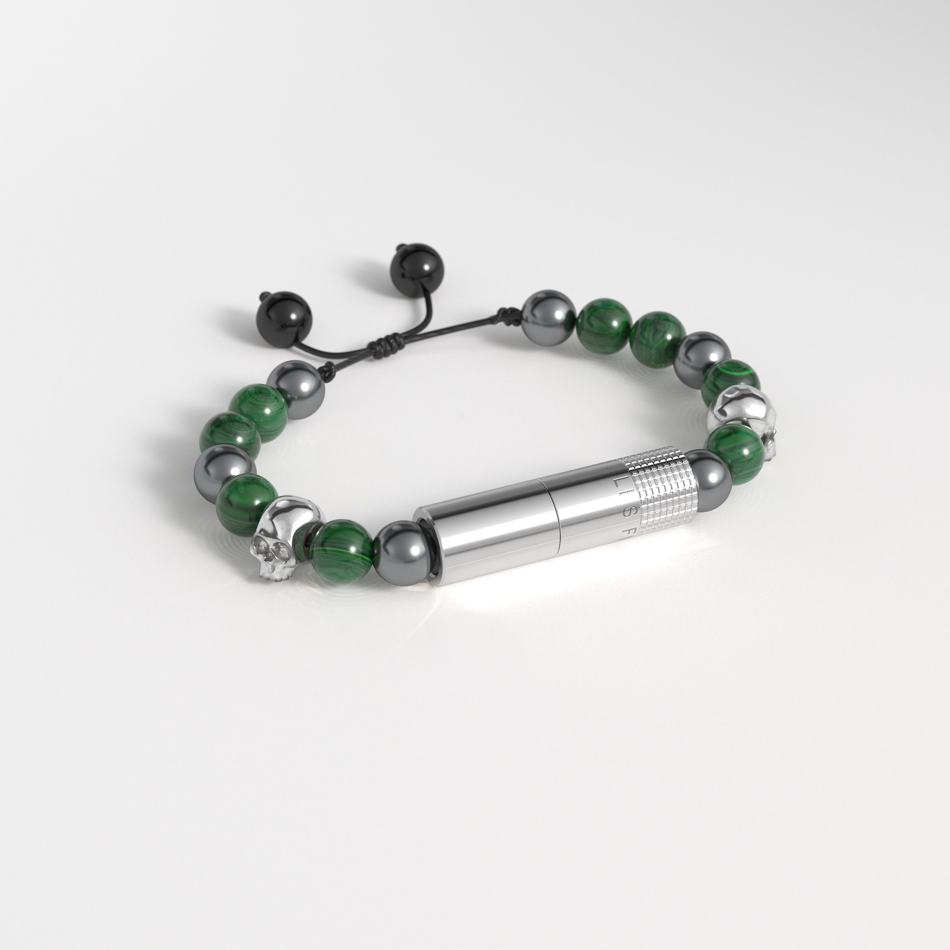 Punch Bracelet - Verde Cobre Skull